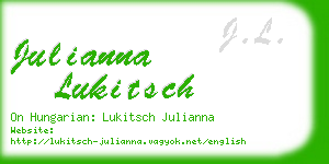 julianna lukitsch business card